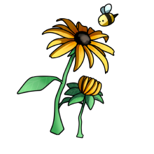 flowers and bee